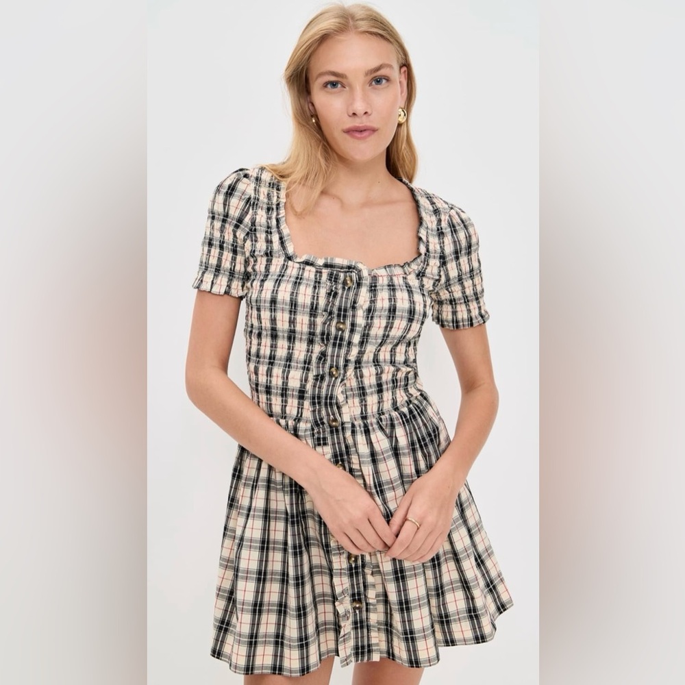 Damson Madder Plaid Button-Down Dress